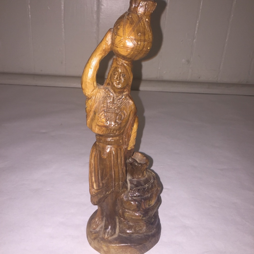 Native American Hand Carved wooden statue